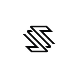S or ss initial letter logo design Royalty Free Vector Image