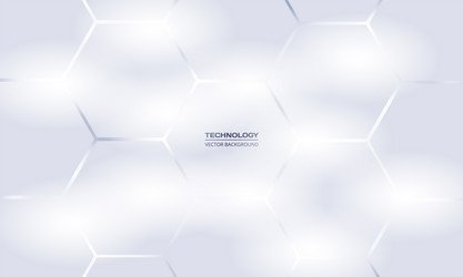 3d hexagonal technology abstract white background Vector Image