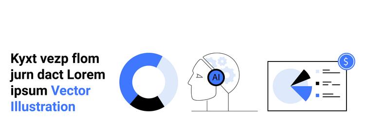 ai-powered data visualization with charts vector image