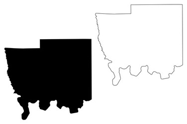 Autauga County, Alabama Map Vector Image