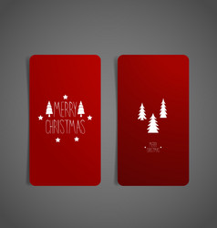 Christmas greeting card with tree vector