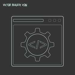 code optimization icon line element vector image