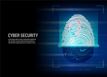 Digital Fingerprint Security Scan vector image