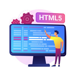html5 programming concept metaphor vector image