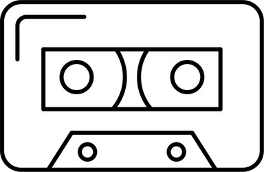 Isolated audio cassette tape Royalty Free Vector Image