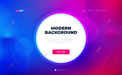 liquid color background design with circle fluid vector image