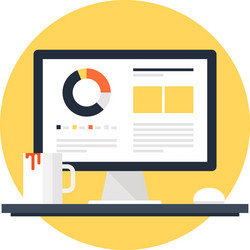 office flat web icon vector image