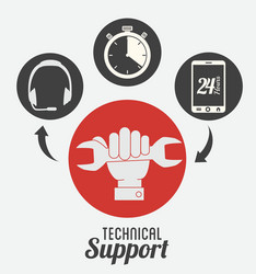 Technical support design vector