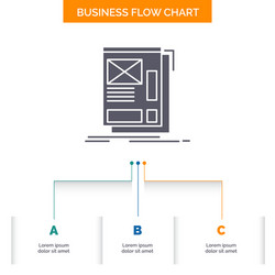 wire framing web layout development business flow vector image