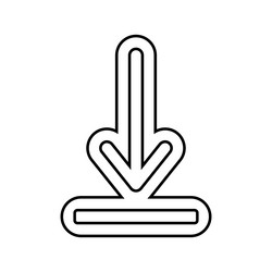 arrow pointing loading process line icon vector image