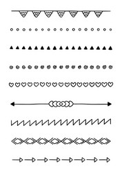 hand drawn dividers vector