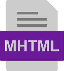 mhtml file document icon vector image