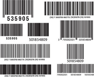 Realistic bar code icon a modern simple flat vector