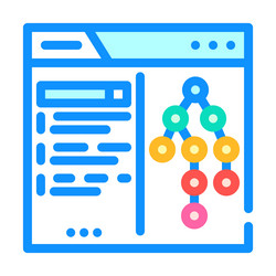 search algorithm seo color icon vector image