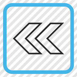 shift left icon in a frame vector image