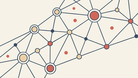 abstract network of connected dots and lines vector image