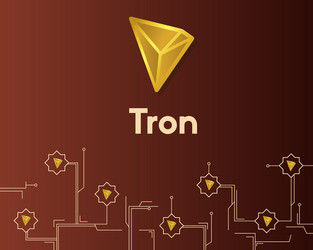 cryptocurrency tron blockchain circuit technology vector image