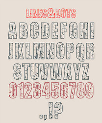 Decorative alphabet font vector