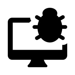 error or software problem within desktop system vector image
