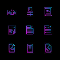 files document clipboard write eps icons set vector image