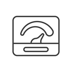 measure icon in line design ruler scale vector image