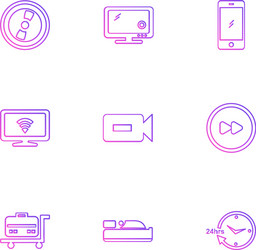 multimedia camera user interface technology vector image