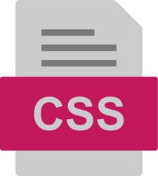 css file document icon vector image