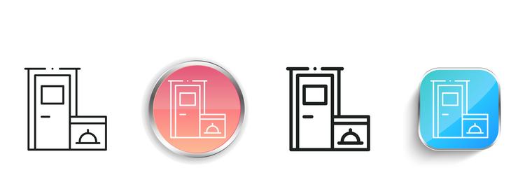 food delivery icon thin linear regular and button vector image