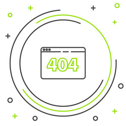 line page with a 404 error icon isolated on white vector image
