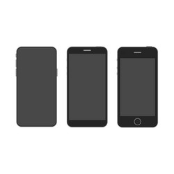 Realistic smartphone mockup set mobile phone vector