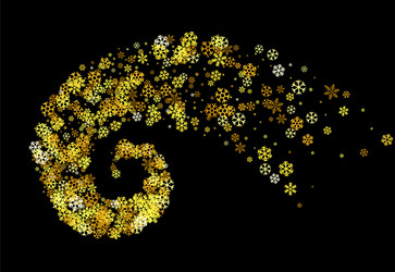 snowflakes twisted in vortex vector image