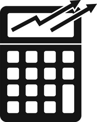 trader calculator icon simple style vector