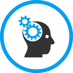 brain gears icon vector