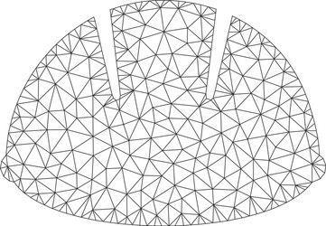 builder helmet polygonal frame mesh vector image