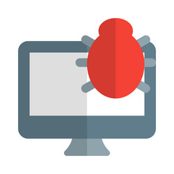 error or software problem within desktop system vector image