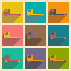 flat with shadow concept and mobile application vector image