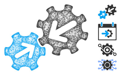 integration web mesh vector image