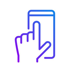 mobile phone using pixel perfect gradient linear vector image