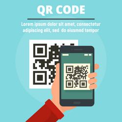 QR Code Scan Payment Banner vector image