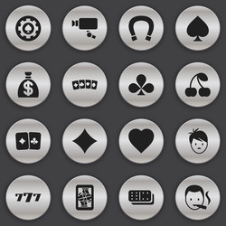 set of 16 editable game icons includes symbols vector image