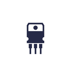 Transistor semiconductor icon line Royalty Free Vector Image