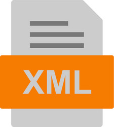 xml file document icon vector image