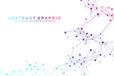 geometric abstract background with connected line vector image