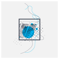 abstract art wireframe background modern science vector image