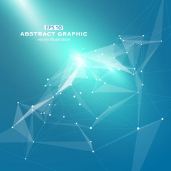 dot line and surface consisting of abstract vector image