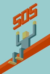 man asks for help vector image