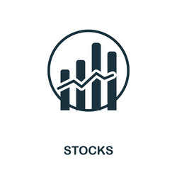 stocks icon monochrome simple vector image