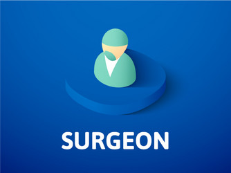 surgeon isometric icon isolated on color vector