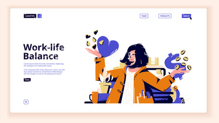 Work-life balance Royalty Free Vector Image - VectorStock