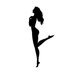 Beautiful Black Nude Silhouette Woman Vector Images (over 1,700)